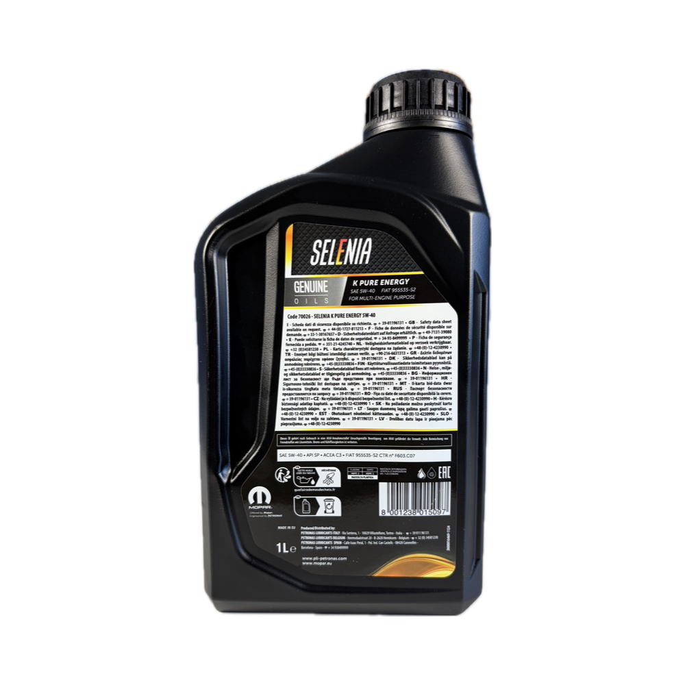 Cartone Selenia K Pure Energy 5w-40 20L (20x1L) - immagine 2